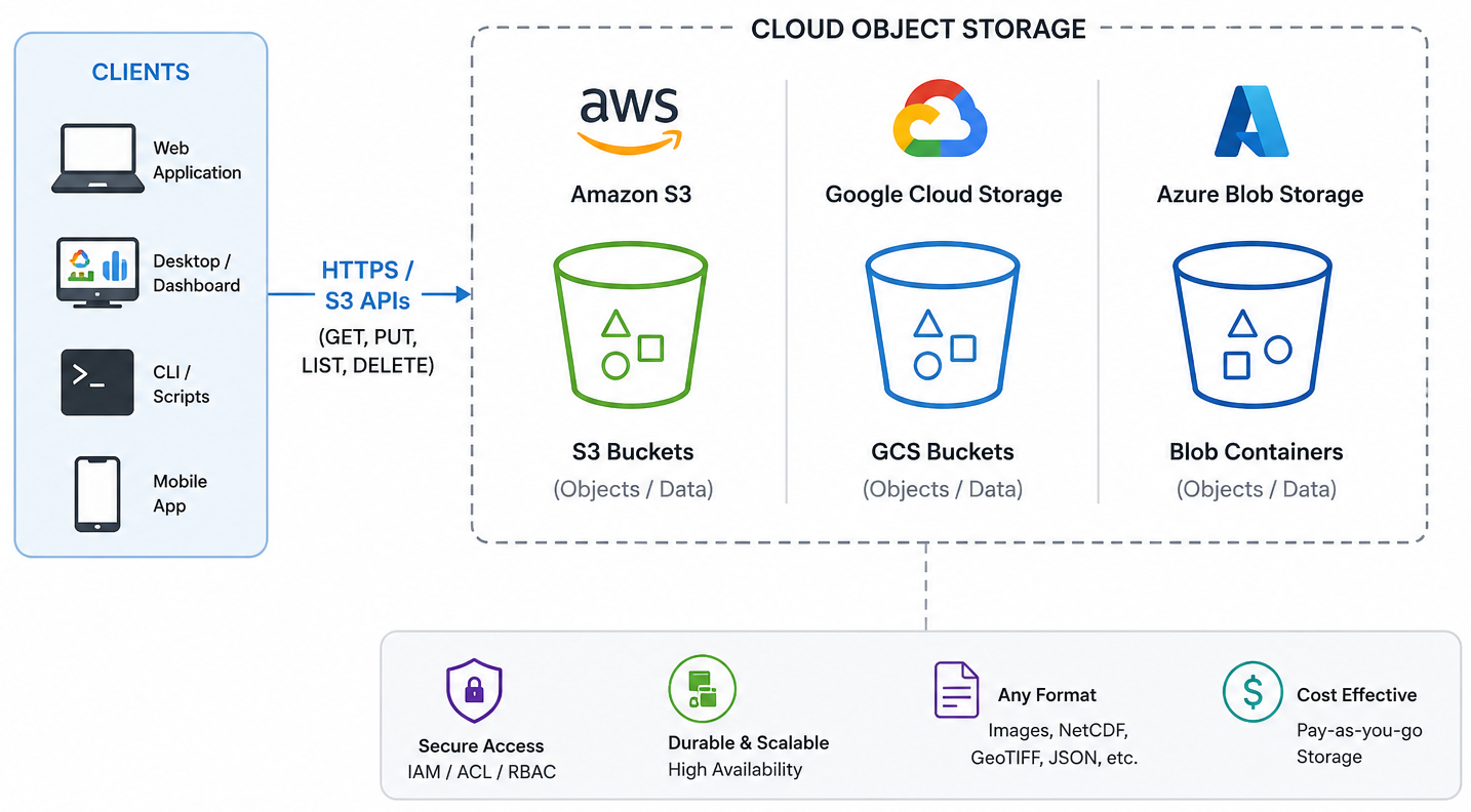 Cloud Object Storage Architecture.
