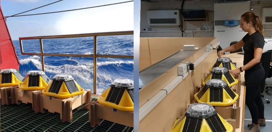 Sofar Spotter drifters deployed by Brazilian Navy and INPE, in partnership with Sofar Ocean